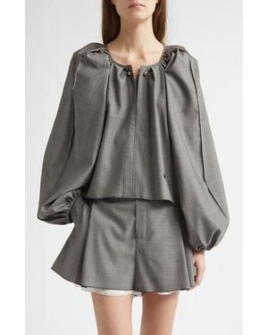 Nackiyé Grand Bazaar Mini Virgin Wool Blend Top - Gray