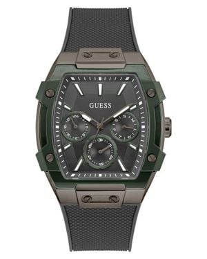 Guess Multifunction Silicone Strap Watch, 44Mm X 51Mm - Gray