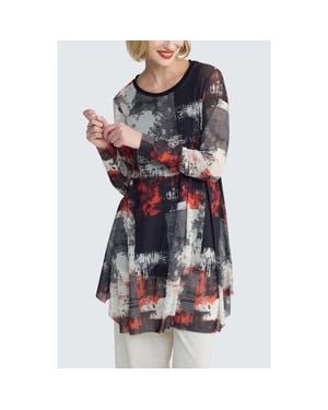 Luukaa Gwyneira Printed Mesh Tunic - Multicolor
