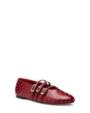 Stuart Weitzman Sostud Mary Jane Ballet Flat - Red