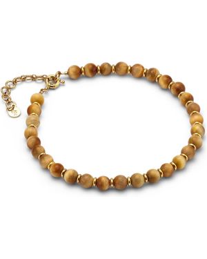 Lelet Lena Tiger's Eye Necklace - Metallic