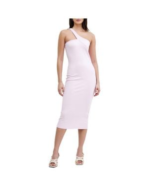 MARCELLA Cameron One-Shoulder Ponte Midi Dress - Purple