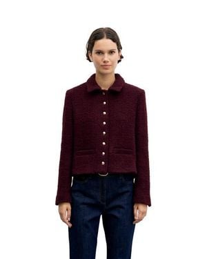 Gerard Darel Cropped Long Sleeve Jacket - Red