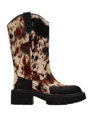 MARC NOLAN Daisy Lug Cowgirl Boots - Brown