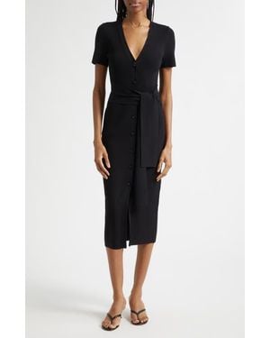 Toccin Agnes Short Sleeve Sweater Dress - Black