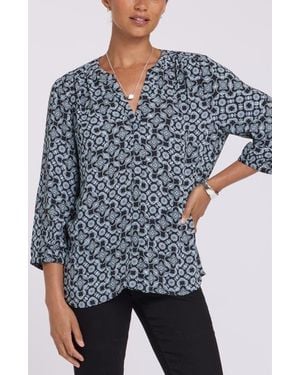 NYDJ Pintuck Top - Blue