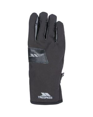 Trespass Leather Athletic Snow Sports Gloves - Gray