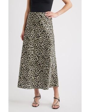 Anne Klein Print Flare Maxi Skirt - Multicolor