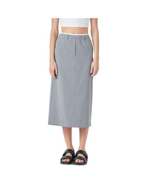 Grey Lab Boxer Waist Skirt - Gray