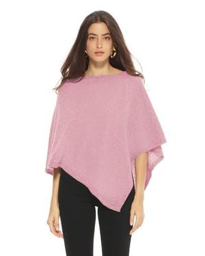 Monticelli Cashmere Pure Cashmere Capelet Poncho - Pink