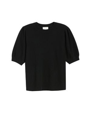 Caslon Puff Sleeve Wool & Cashmere Sweater - Black