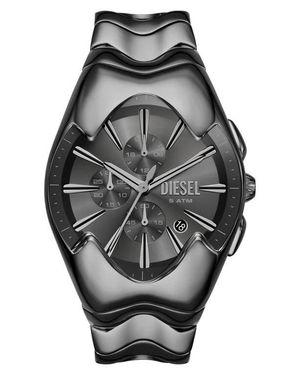 DIESEL Mercurial Gunmetal Tonneau Chronograph Bracelet Watch, 45Mm X 28Mm - Black