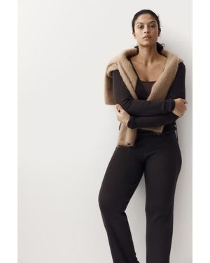 H&M Rib-Knit Pants - Black