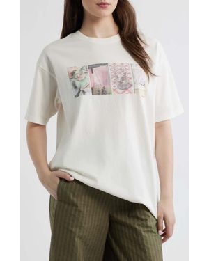 Damson Madder Slow Life Crossword Graphic T-Shirt - White