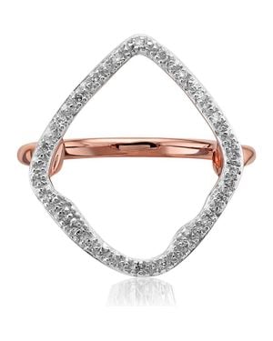 Monica Vinader Riva Hoop Diamond Ring - Metallic