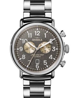 Shinola 'The Runwell Chrono' Bracelet Watch, 47Mm - Gray