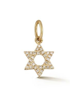 EF Collection Star Of David Diamond Pavé Charm - Metallic