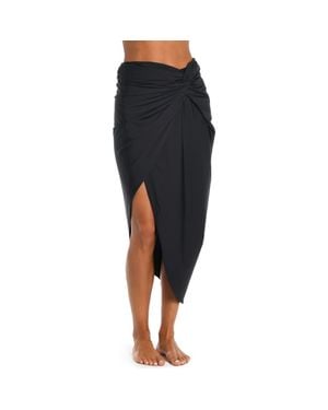 Sunshine 79 Solids Convertible Faux Wrap - Black