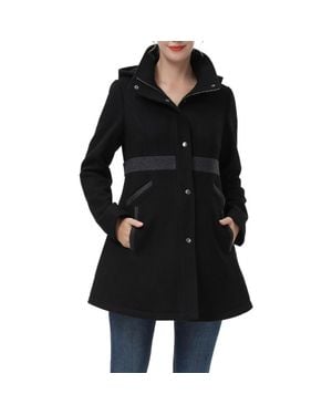 Kimi + Kai Adeline Wool Blend Maternity Coat - Black