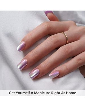 Btartboxnails Press-On Nails Set Short Square - Brown