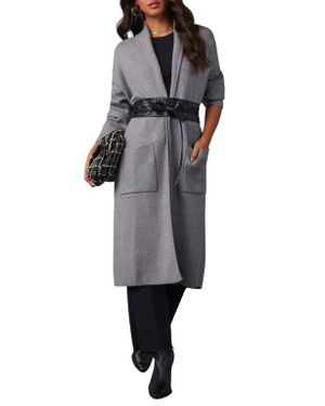 Vici Collection Coletti Longline Open Front Duster - Black