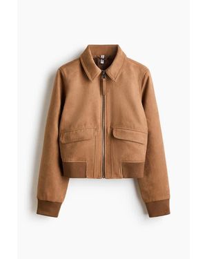 H&M Collared Bomber Jacket - Brown