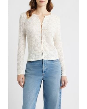 Rails Cyrah Stretch Lace Cardigan - Blue