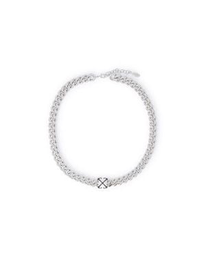 Off-White c/o Virgil Abloh Enamel Arrow Necklace - White