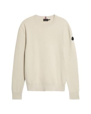 Moncler Cotton Crewneck Sweater - White