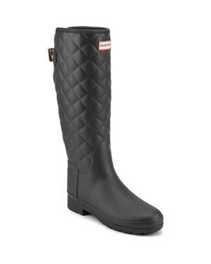 HUNTER Refined Quilted Rain Boot - Black