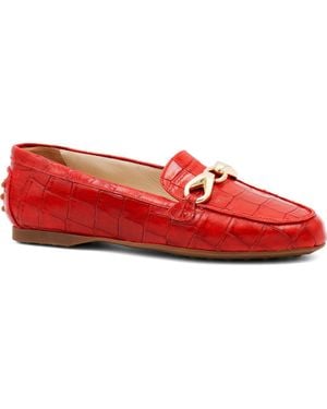 Amalfi by Rangoni Decano Croc Embossed Loafer - Red