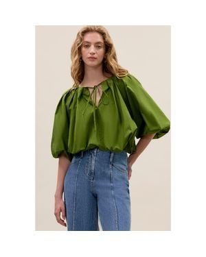 Rebecca Taylor Isla Bubble Top - Green