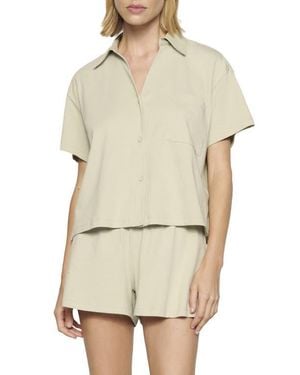 Eberjey Organic Cotton Relaxed Short Pajamas - Natural