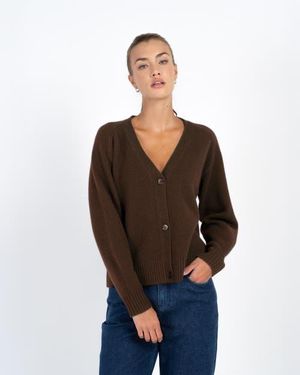 Kettlewell Merino Boxy Cardigan - Brown