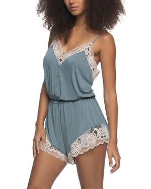Felina Amelie Pajama Romper - Blue