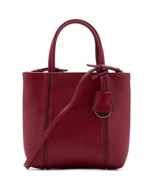 Mango Mini Faux Leather Tote - Red