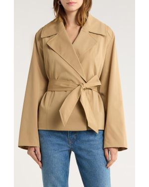 Reformation Jordan Short Trench Coat - Blue