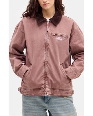 BDG Luca Canvas Chore Jacket - Red