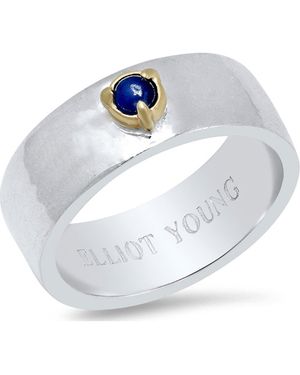 Elliot Young Liquid Metal Wide Band Claw Ring - Blue