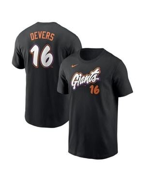 Nike Rafael Devers San Francisco Giants 2025 City Connect Fuse Name & Number T-Shirt - Black