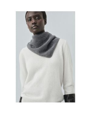 Mango Wool & Cashmere Blend Scarf - Gray