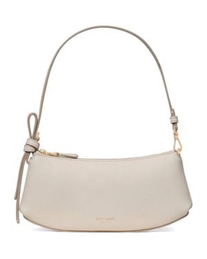 Kate Spade Loop Pebble Leather Shoulder Bag - Gray