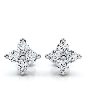 Bliss Diamond 1/2Ct Jackie Diamond Studs 14K Earrings Lab Grown 1/3 Tall - Blue