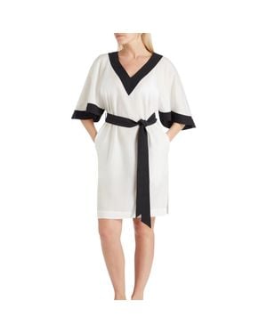 VALIMARE Casia Belted Cover-Up Dress - White