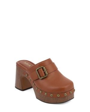 MIA Larina Faux Leather Platform Clog - Brown