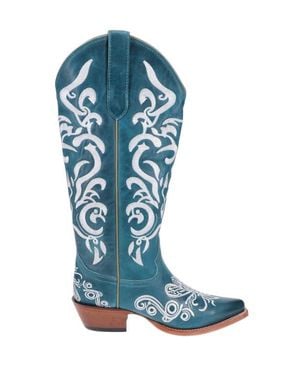 Malibu Beachwear Premium Western Leather Boots Calypso - Blue