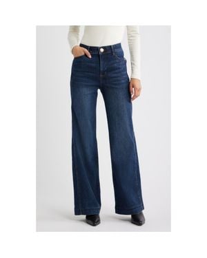 Wit & Wisdom Gracie Skyrise Wide Leg Jeans - Blue