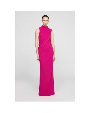 Halston Essia Georgette Gown - Pink