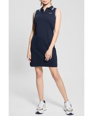 Guess Amaryllis Sleeveless Cotton Minidress - Blue