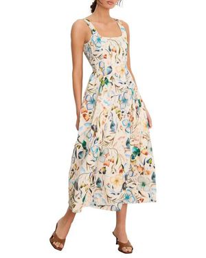 NIC+ZOE Chloe Pressed Flowers Sleeveless A-Line Dress - Multicolor